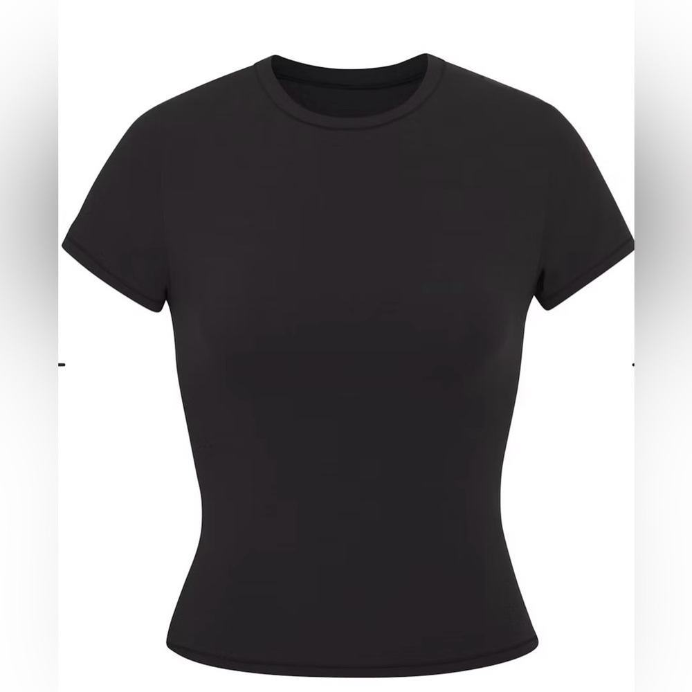 SKIMS Black Short Sleeve Tee